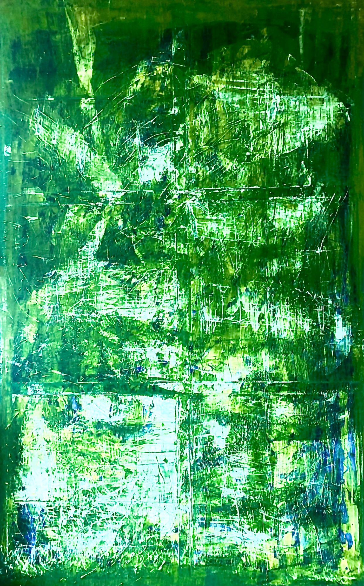 Paul Olivier No. 5 Acryl und Spachtelmasse auf Leinwand (220 x 140 cm) 2019