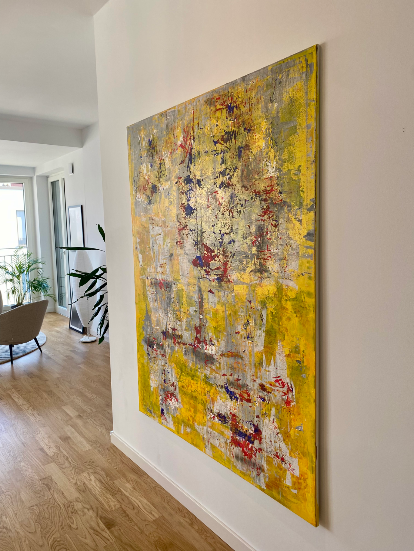 Paul Olivier vor No. 14 Acryl auf Leinwand (180 x 140 cm), 2021
